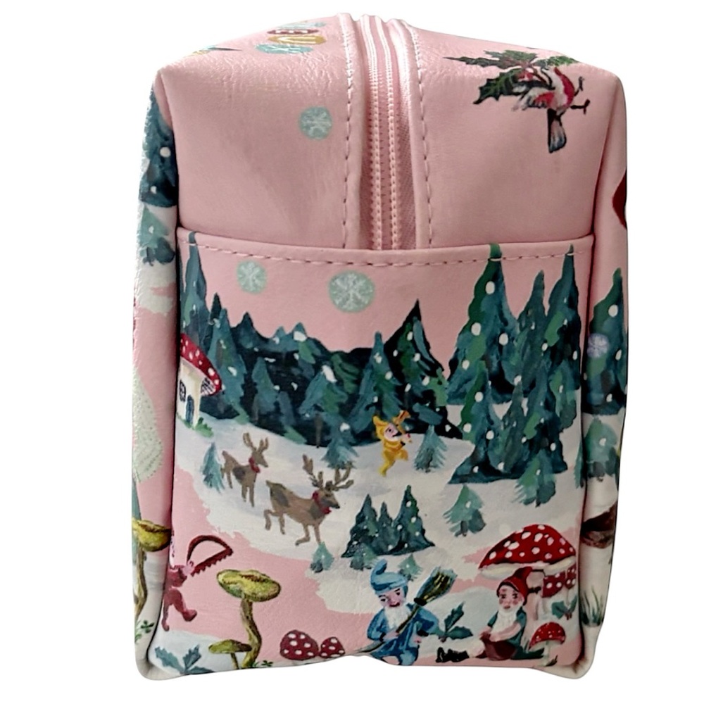 NATHALIE LETE Limited Edition Joyeux Noel Travel Wash Bag Cosmetic Bag NWOT - Picture 2 of 5
